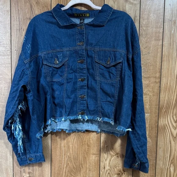 Fringe Denim Jean Jacket - Picture 4 of 9
